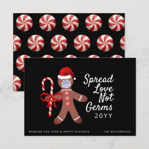 Funny Covid Christmas Gingerbread Man Greeting