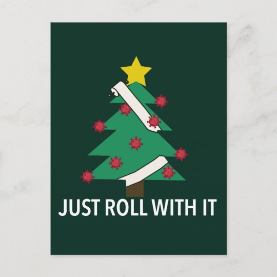 Funny Covid Christmas Tree Pun Postcard | Zazzle.co.uk