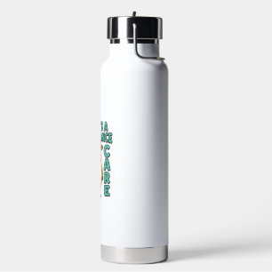 Funny Cow 99% Chance I Dont Care Vintage Graphic_1 Water Bottle