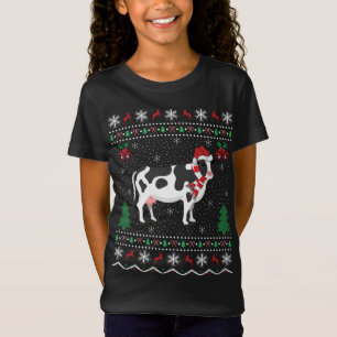 Funny Cow Animal Lover Xmas Gift Ugly Cow Christma T-Shirt