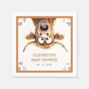 Funny Cow Baby Shower Napkin