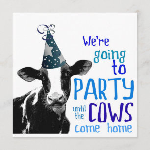 Funny Cow Bachelor or Bachelorette Party Invitation