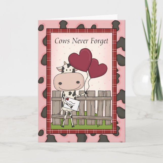 Funny Cow Birthday Delivery Card (Front)