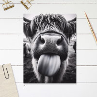 Funny Cow Black and White