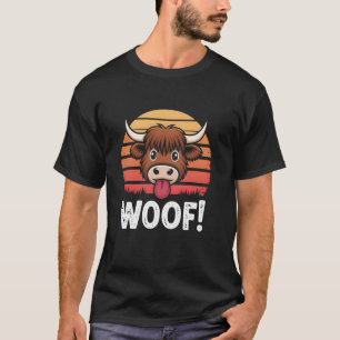 Funny Cow Bull Cattle Steer Vintage Sunset For Kid T-Shirt