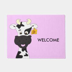 Funny cow cartoon doormat