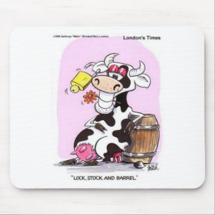 Funny Cow Cartoon Gifts Tees & Collectibles Mouse Mat