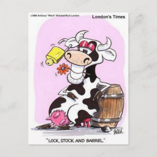 Funny Cow Cartoon Gifts Tees & Collectibles Postcard