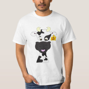 Funny cow cartoon man's shirt