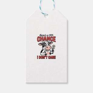 Funny Cow Chance I Don’t Care Vintage Gift Tags