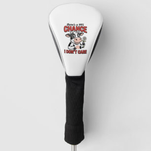 Funny Cow Chance I Don’t Care Vintage Golf Head Cover