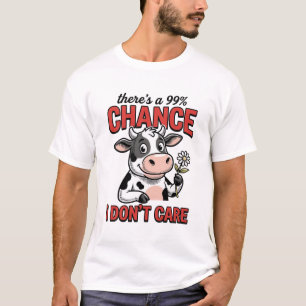 Funny Cow Chance I Don’t Care Vintage T-Shirt
