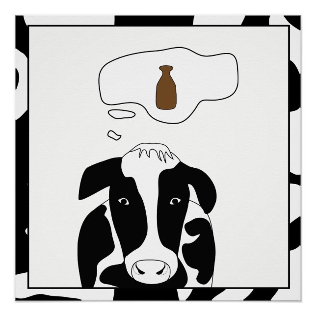 Funny Cow Chocolate Milk 20x20 Poster (Front)