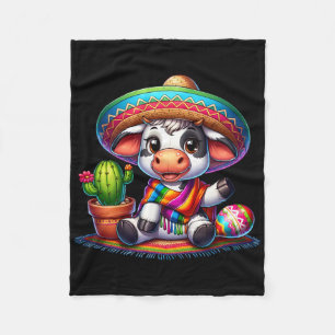 Funny Cow Cows Lovers Farmer Cinco De Mayo Men Wom Fleece Blanket