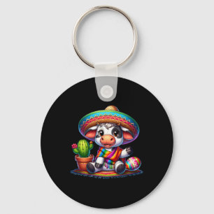 Funny Cow Cows Lovers Farmer Cinco De Mayo Men Wom Key Ring
