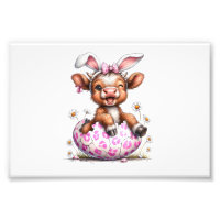 Funny Cow Easter Rabbit Cute Highland Cows Lover E