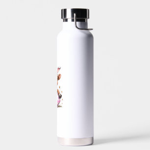 Funny Cow Easter Rabbit Cute Highland Cows Lover E Water Bottle