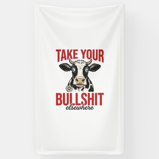 Funny Cow Elsewhere Vintage Shirt Design_ Banner (Vertical)