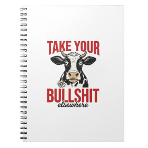 Funny Cow Elsewhere Vintage Shirt Design_ Notebook