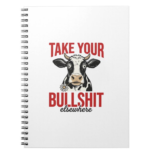 Funny Cow Elsewhere Vintage Shirt Design_ Notebook (Front)