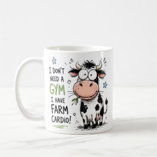 Funny Cow Farm Cardio Coffee Mug