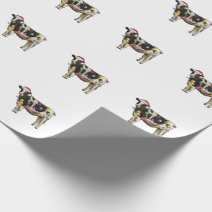 Funny Cow Farmer Cattle Christmas Lovers  Wrapping Paper
