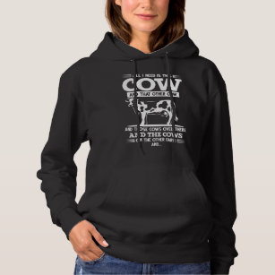 Funny Cow Farmer Cattle Farming Quotes Hoodie