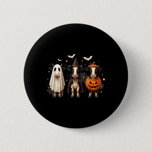 Funny Cow Ghost Witch Pumpkin Halloween Costume 6 Cm Round Badge