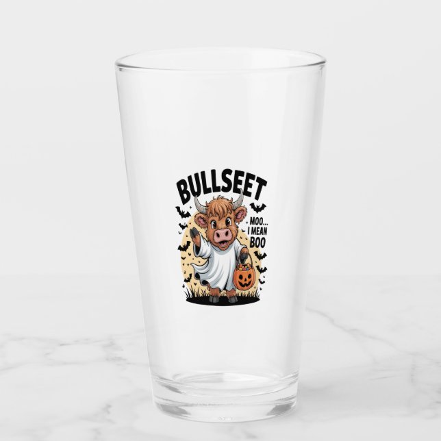 Funny Cow Halloween Glass (Front)