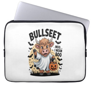 Funny Cow Halloween Laptop Sleeve