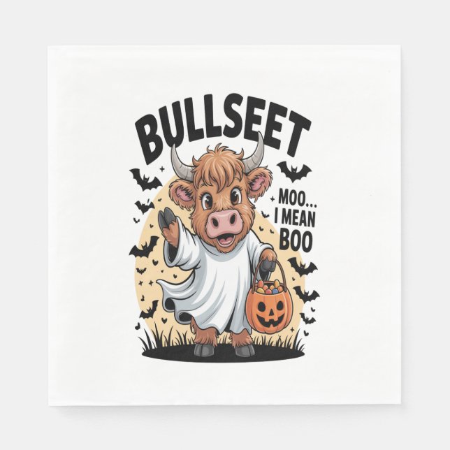 Funny Cow Halloween Napkin (Front)