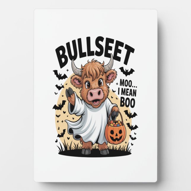 Funny Cow Halloween Plaque (Front)