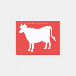 Funny Cow "Here's the Moo's" Post-it Notes