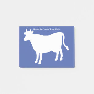 Funny Cow "Here's the Moo's" Purple Post-it Notes