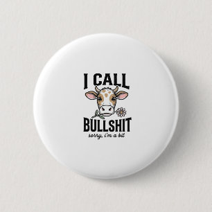 Funny Cow I Call Vintage Shirt Design_1 6 Cm Round Badge