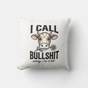 Funny Cow I Call Vintage Shirt Design_1 Cushion