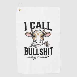 Funny Cow I Call Vintage Shirt Design_1 Golf Towel