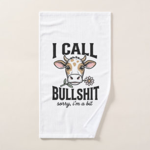 Funny Cow I Call Vintage Shirt Design_1 Hand Towel