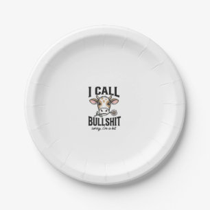 Funny Cow I Call Vintage Shirt Design_1 Paper Plate