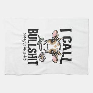 Funny Cow I Call Vintage Shirt Design_1 Tea Towel