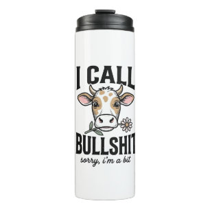 Funny Cow I Call Vintage Shirt Design_1 Thermal Tumbler