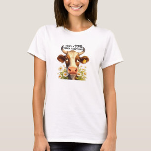 Funny cow i don't care humour gift T-Shirt