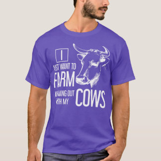 Funny Cow Lover Gift Farming Cow T-Shirt