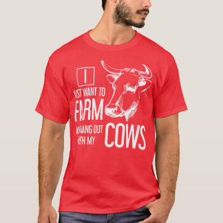 Funny Cow Lover Gift Farming Cow T-Shirt