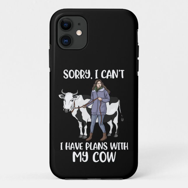 Funny Cow Lover Women Cute Cow Gift Girls Cow Case-Mate iPhone Case (Back)