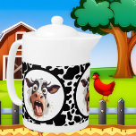 Funny cow lovers Country<br><div class="desc">Funny cow lovers Country teapot</div>