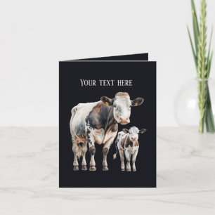 Funny cow lovers customisable  card