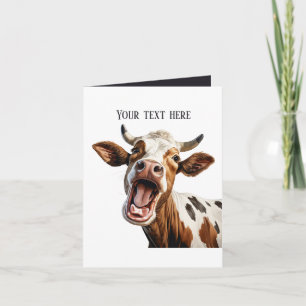Funny cow lovers customizable  card
