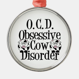 Funny Cow Metal Tree Decoration