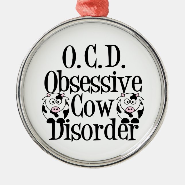 Funny Cow Metal Tree Decoration (Front)